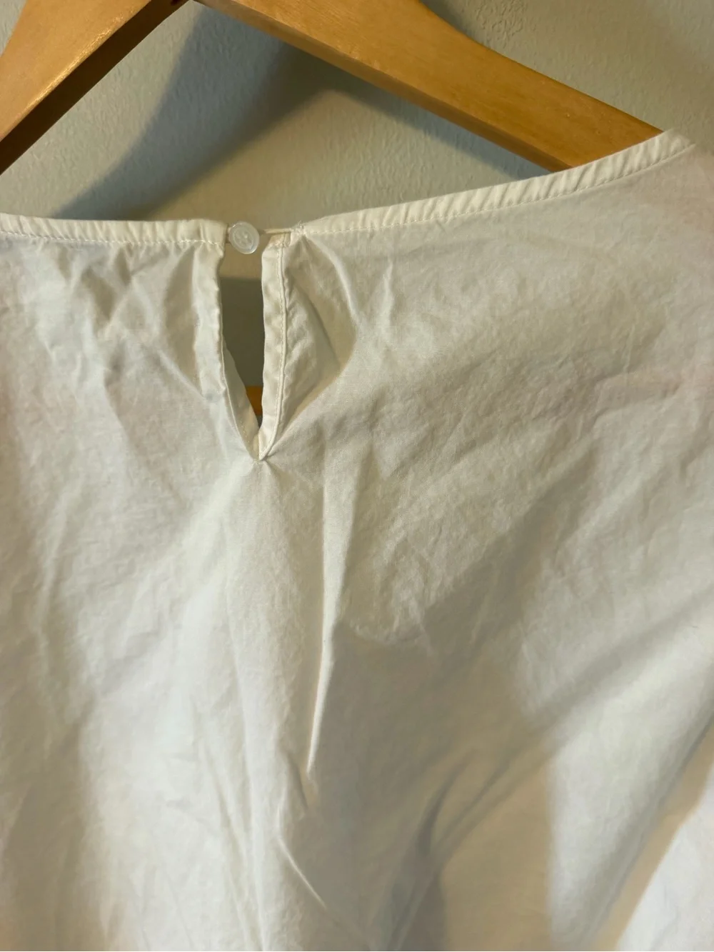 Madewell Tiered Puff Sleeve Cotton Blouse in White Puff XL